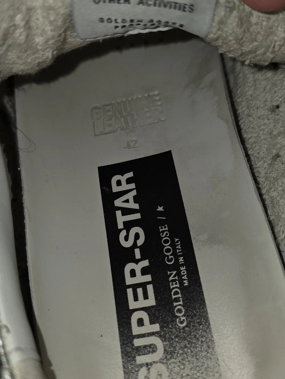 Golden Goose Black Silver Leather Super-Star Insole Sneakers
